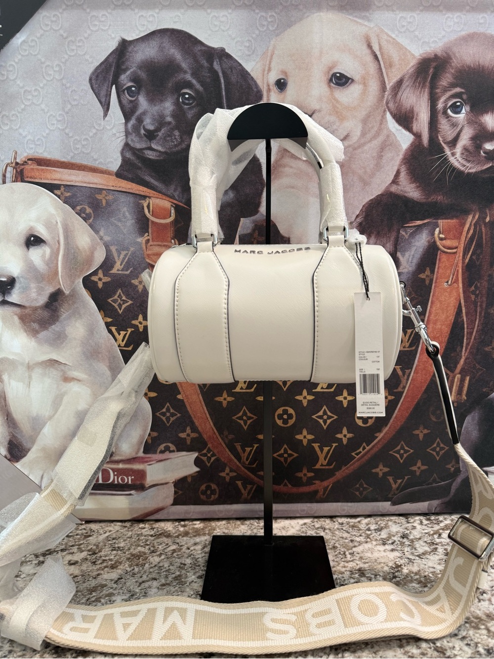 Marc Jacobs Cream Barrel Mini Crossbody